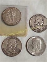 1941, 1952, 1957 & 1971 Half Dollars