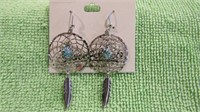 SILVER FLAKE EARRINGS MADE IN THE USA, NEW