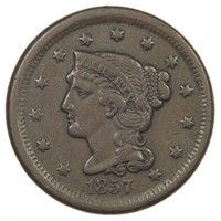 VF 1857 Large Cent
