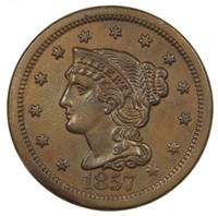 AU Large Date 1857 Large Cent