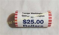 Roll of George Washington Dollar Coins