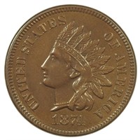 AU 1874 Indian Cent