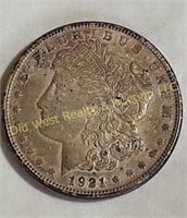 1921 Silver Dollar- S