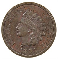 Choice Unc 1891 Indian Cent