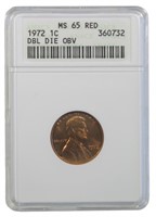 Gem RD 1972 Double Die Lincoln Cent