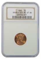 Another Superb Gem RD 1995 Double Die Cent