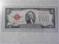 1928 $2 Two Dollar Bill Red Note