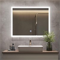 LED Bathroom Mirror, SIEPUNK 36 x 28 Inch