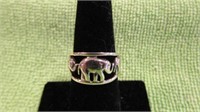 STERLING SILVER ELEPHANT RING SIZE 6.5, NEW