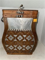Basket with lid.  12.5H x 7.5x 8.