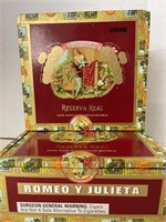 2 Cigar Boxes. Romeo Y Julieta.