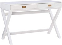 Linon Desk, White, 44"W x 20"D x 30"H