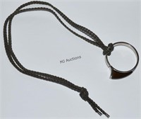 Emporio Armani Sterling Glass Cord Necklace