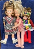 3 Vintage dolls 20"