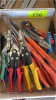 Assortment of Pliers and Tin Cutters