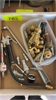 Air Gauge and Assortment of Fittings