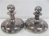 Dresser Jars with Silver Overlay