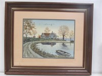 Art, Frank Tarpley, House by Pond