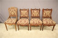 (4) VICTORIAN PARLOR CHAIRS: