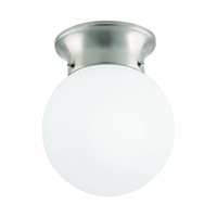Commercial Electric 1-Light Globe Brushed Nickel I