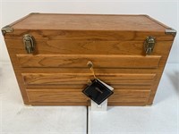 Oak Mechanic's Chest By Sisco w/ Misc. Tools