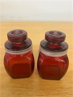 Wheaton Glass Ruby Apothecary Spice Jars shakers
