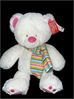 Gund Slopes White and Pink Teddy Bear New