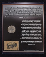 1913 Buffalo Nickel Stamp & Coin Set; Coins Philat
