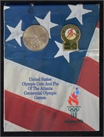 1995 U.S. Basketball Olympic Pin & Coin Set; UNC