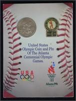 1995 U.S. Basketball Olympic Pin & Coin Set; UNC