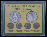 American Nickels Of The 20th Century Coin Set