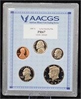 1987-S U.S. Coins Proof Set Graded Proof 67