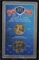 2013 Kennedy & Sacagawea Last Year's Coin Set