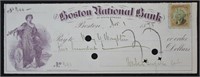 1875 Washington Stamp Boston National Bank