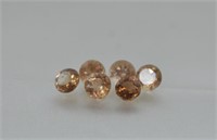 3.05ct 6 pcs Imperial Brown African Topaz Round