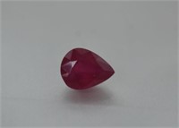 5.70ct Madagascar Mined Red Ruby Pear Cut