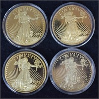 24K Gold Clad 1933 St Gaudens $20 Tribute Proofs,