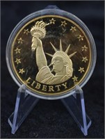 24K Gold Clad Statue Of Liberty Tribute Proof