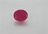 4.86ct Red Ruby Color Dyed African Quartz Oval Cut