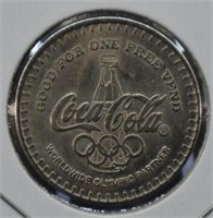 Vintage Coca Cola 1996 Atlanta Olympics Coin; UNC