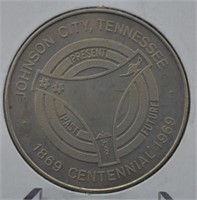 1969 Johnson City, TN Silver Centennial Coin; UNC