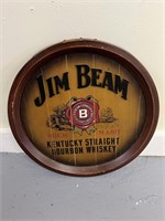 Jim Beam Wood Round Sign