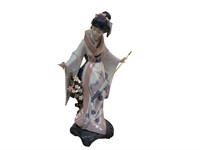 Lladro Porcelain Figure of Woman with Umbrella