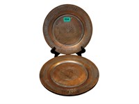 6 Antique Copper Engraved Plates