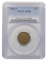 Very Choice AU 1921-S Cent