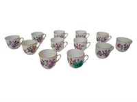 Painted Porcelain Demitasse Cups