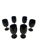 MCM Black Water Goblets