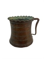 Persian/ Turkish Antique Copper Handled Vessel