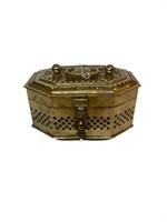 Antique Brass Trinket Box