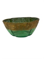 Art Nouveau Depression Glass Canter Bowl